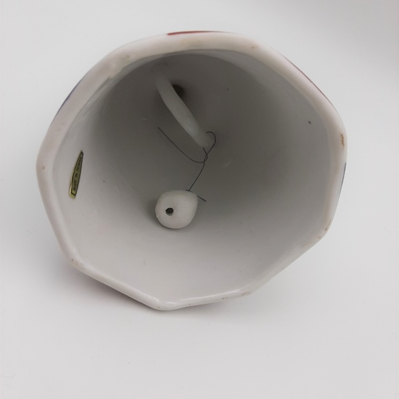 LEFTON Vintage Sm Porcelain Bell with flower print - Picture 4 of 4